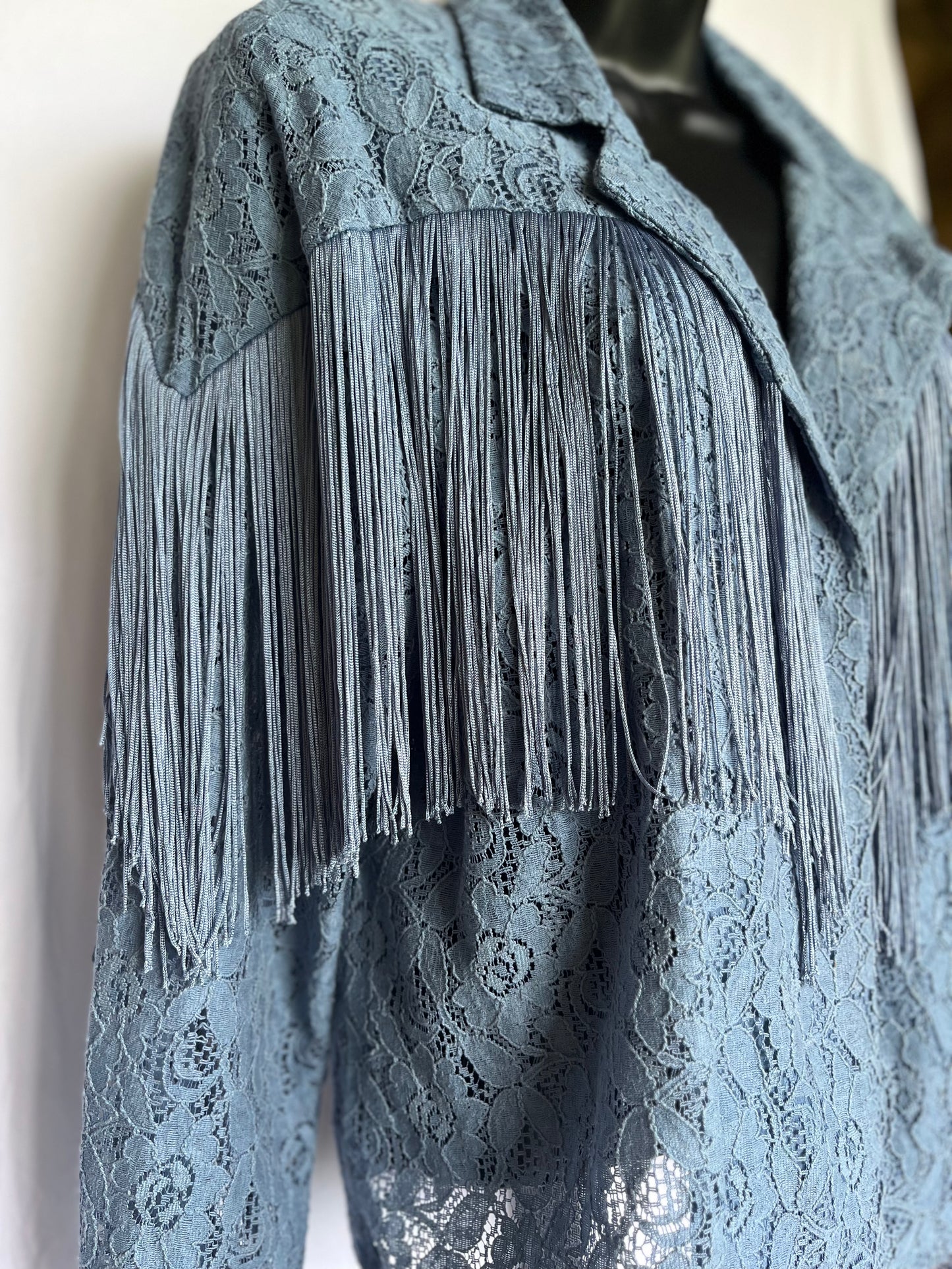 Fringe and Lace Blazer