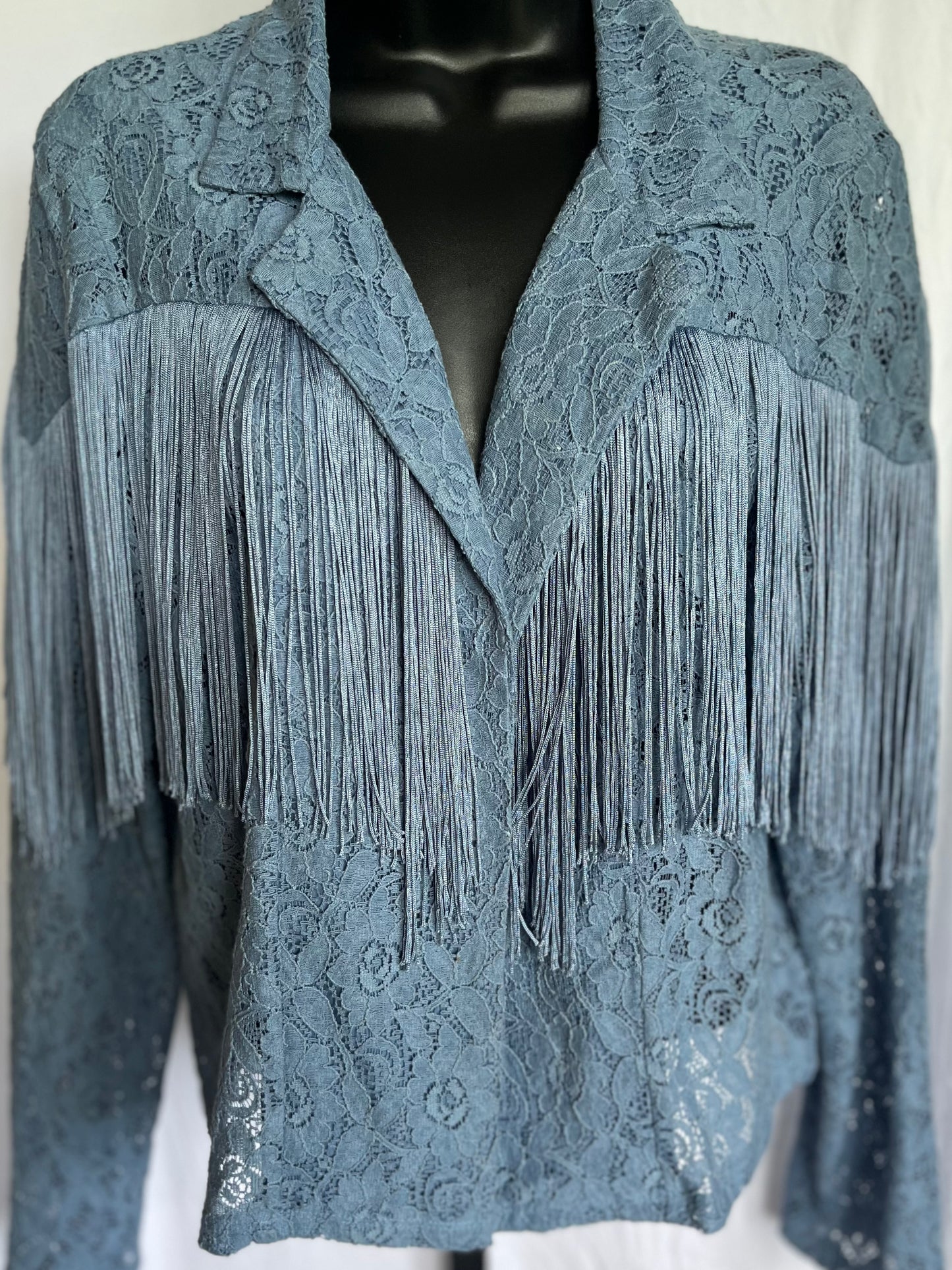 Fringe and Lace Blazer