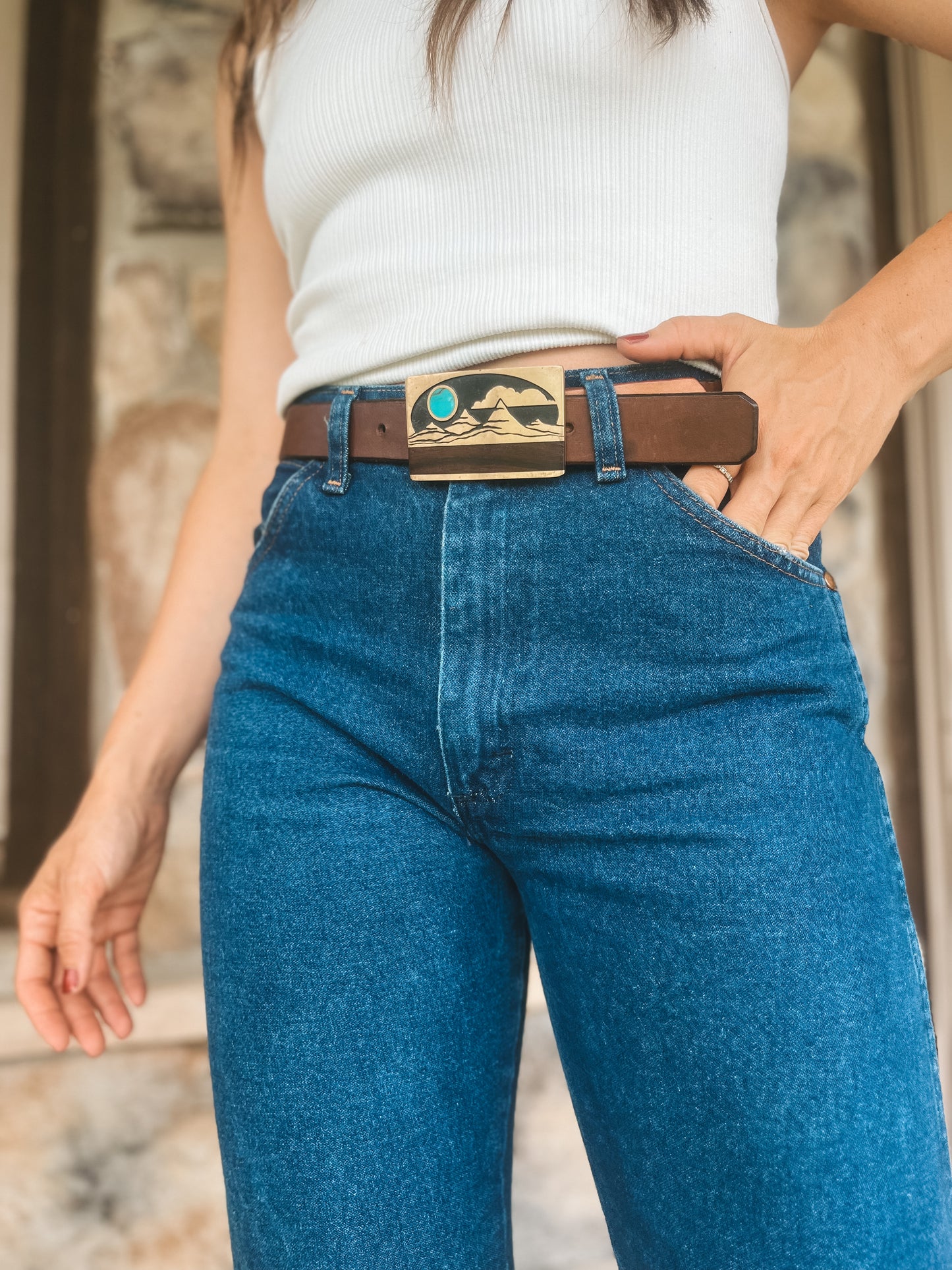 Turquoise Moon Buckle