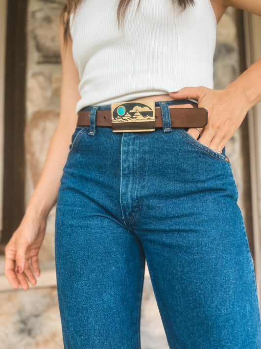 Turquoise Moon Buckle