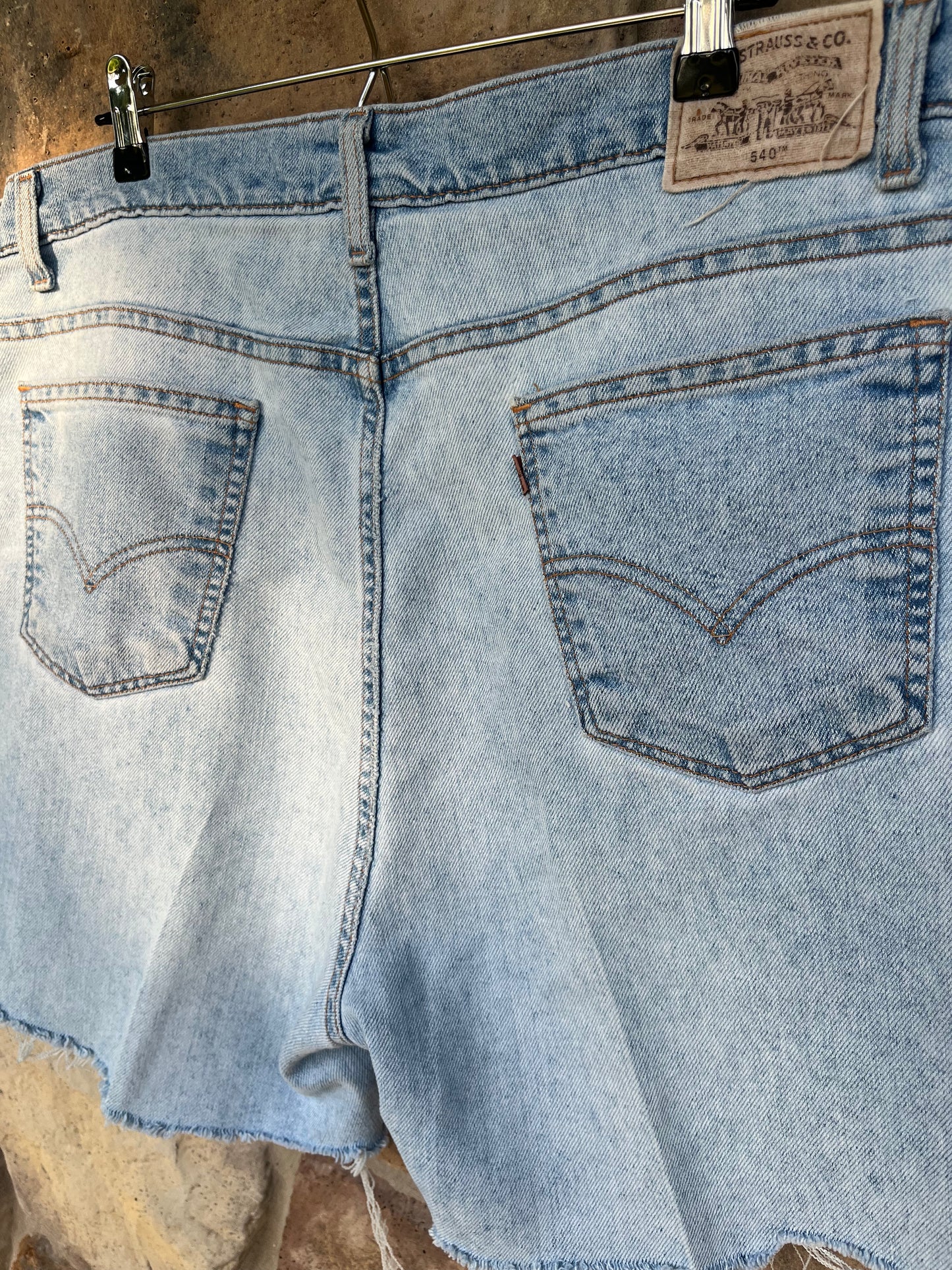 Levis Light Wash Cutoffs